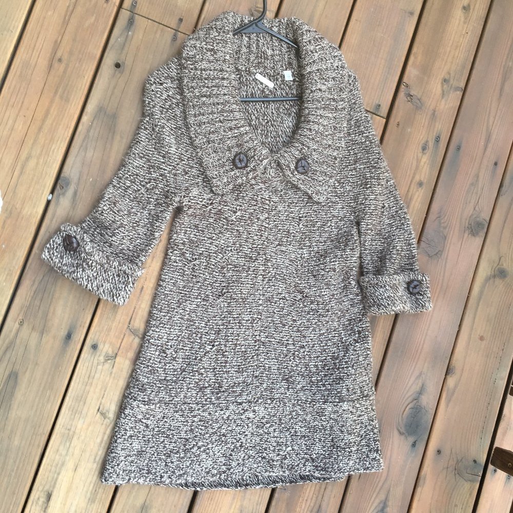 bb DAKOTA SWEATER DRESS BUTTONS L